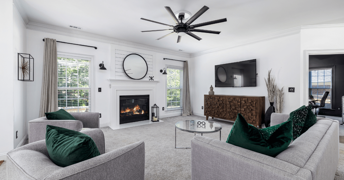 Wall to wall carpet installed in a Dubai villa living room